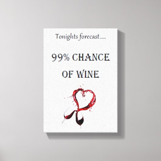 Tonernotenprognose 99% Chance auf Wein Leinwanddruck (Vorderseite)