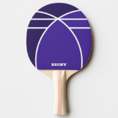 Tones of Blue Personalized Ping Pong Paddle Tischtennis Schläger (Rückseite)