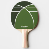 Tones of Green Personalized Ping Pong Paddle Tischtennis Schläger (Rückseite)