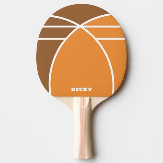 Tones of Orange Personalized Ping Pong Paddle Tischtennis Schläger (Vorderseite)