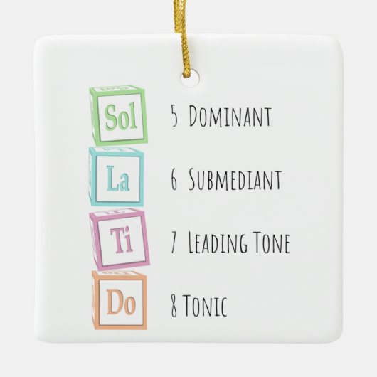 Tones of the Scale Solfege Musical Baby Blocks Keramikornament (Vorderseite)