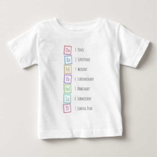 Tones of the Scale Solfeggio Musical Baby Blocks Baby T-shirt (Vorderseite)
