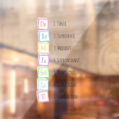 Tones of the Scale Solfeggio Musical Baby Blocks Fensteraufkleber (Blatt 2)