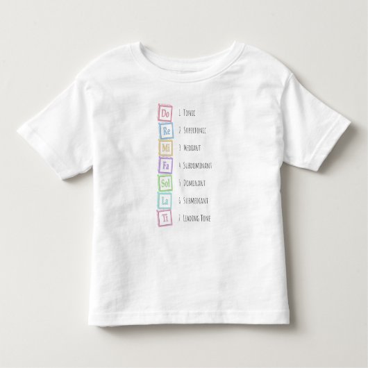 Tones of the Scale Solfeggio Musical Baby Blocks Kleinkind T-shirt (Vorderseite)
