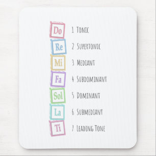 Tones of the Scale Solfeggio Musical Baby Blocks Mousepad