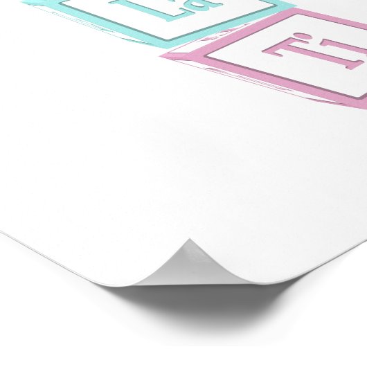 Tones of the Scale Solfeggio Musical Baby Blocks Poster (Ecke)