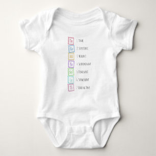 Tones of the Scale Solfeggio Musical Baby Blocks Strampler