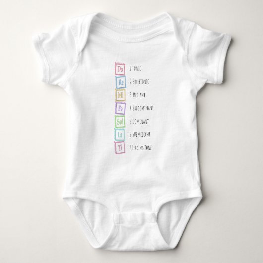 Tones of the Scale Solfeggio Musical Baby Blocks Strampler (Vorderseite)