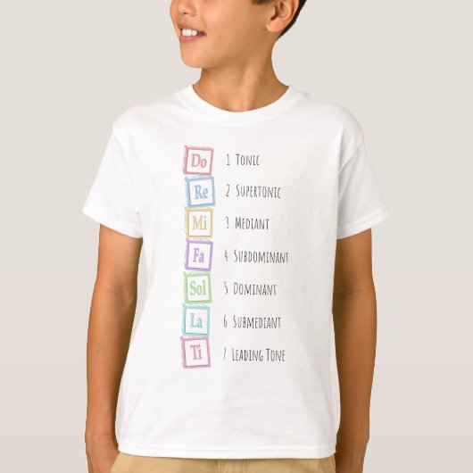 Tones of the Scale Solfeggio Musical Baby Blocks T-Shirt (Vorderseite)