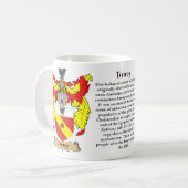 Toney, der Ursprung, die Bedeutung und das Wappen Kaffeetasse (Vorderseite Links)
