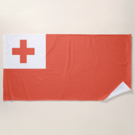 Tonga Flag Beach Handtuch