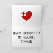 Tonga Flag Patriotic Birthday Karte (Innenseite)