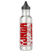 Tonga Flag Patriotic Edelstahlflasche (Links)