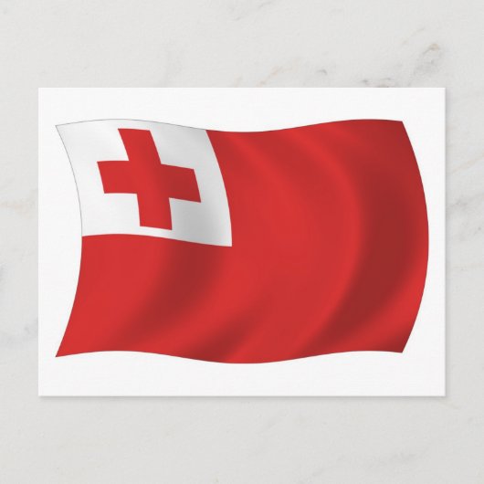 Tonga Flag Postkarte (Vorderseite)