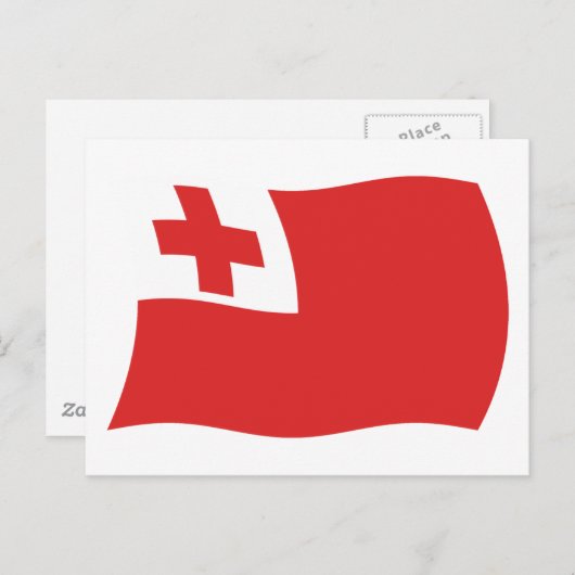 Tonga Flag Postkarte (Vorne/Hinten)