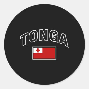 Tonga Flag Proud Tongan Runder Aufkleber