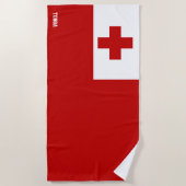 Tonga Flag Splendid Patriotic Strandtuch (Vorderseite)