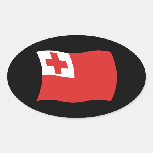 Tonga Flag Sticker (Vorderseite)
