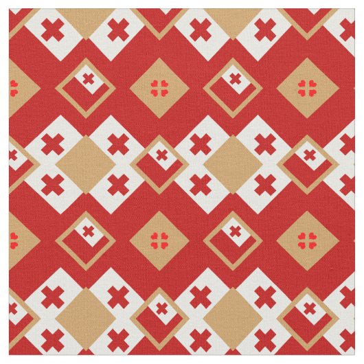 Tonga Flag & Tonga Trendy Fabric Mode Stoff (Nahaufnahme)