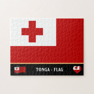 Tonga Flag & Tongan country / Tonga Puzzle