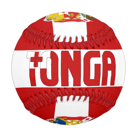 Tonga Flag und Coat of Arms Patriotic Baseball (Vorderseite)