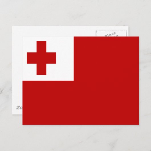 TONGA-FLAGE POSTKARTE (Vorne/Hinten)