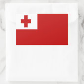 TONGA-FLAGE RECHTECKIGER AUFKLEBER (Tasche)
