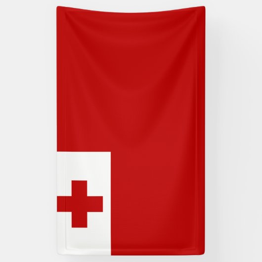 Tonga-Flagge Banner (Vertikal)