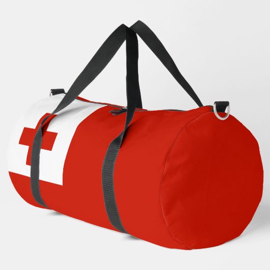 Tonga-Flagge Duffle Bag (Linke Ecke)