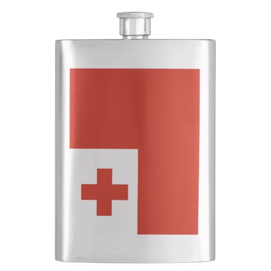 Tonga-Flagge Flachmann (Vorderseite)