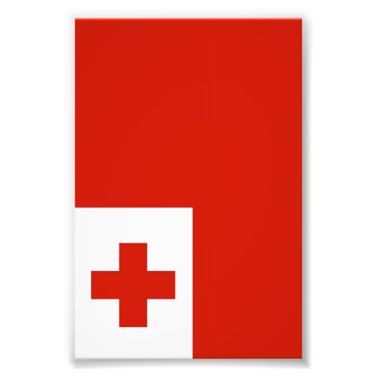 Tonga-Flagge Fotodruck (Vorne)