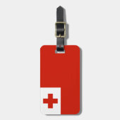Tonga-Flagge Gepäckanhänger (Vorderseite vertikal)
