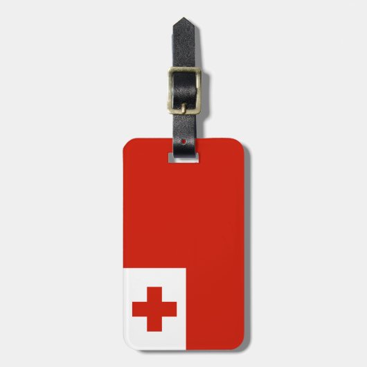 Tonga-Flagge Gepäckanhänger (Vorderseite vertikal)