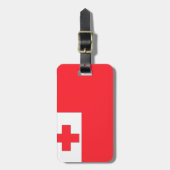 Tonga-Flagge Gepäckanhänger (Vorderseite vertikal)