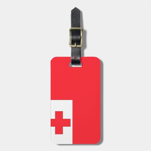 Tonga-Flagge Gepäckanhänger (Vorderseite vertikal)
