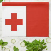 Tonga-Flagge Geschirrtuch (Gefaltet)