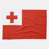 Tonga-Flagge Geschirrtuch (Horizontal)