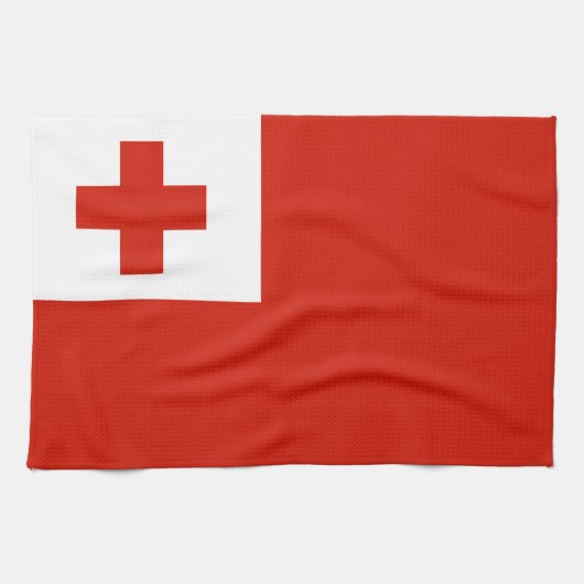 Tonga-Flagge Geschirrtuch (Horizontal)