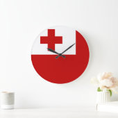 Tonga-Flagge Große Wanduhr (Zuhause)