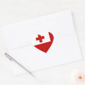 Tonga-Flagge Herz-Aufkleber (Umschlag)