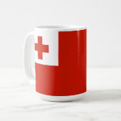 Tonga-Flagge Kaffeetasse (Vorderseite Links)