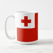 Tonga-Flagge Kaffeetasse (Links)