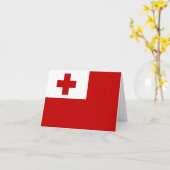 Tonga-Flagge Karte (Gelbe Blume)