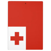 Tonga-Flagge Klemmbrett (Rückseite)