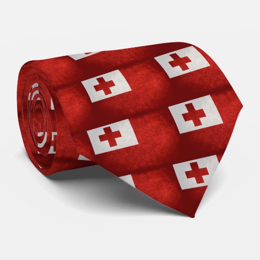 Tonga-Flagge Krawatte (Gerollt)