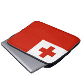 Tonga-Flagge Laptopschutzhülle (Vorne Knopf)