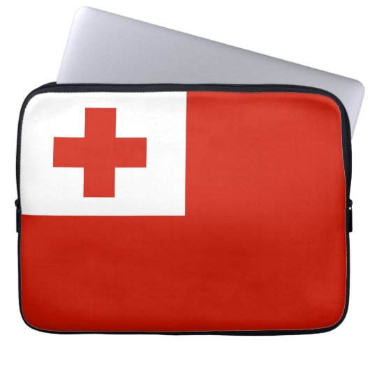 Tonga-Flagge Laptopschutzhülle (Vorderseite)