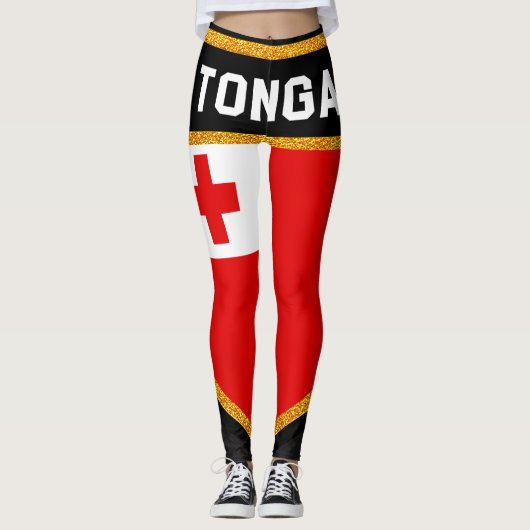 Tonga-Flagge Leggings (Vorderseite)