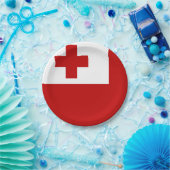 Tonga-Flagge Pappteller (Party)