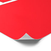 Tonga-Flagge Poster (Ecke)